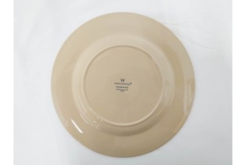 希少　イギリスヴィンテージ　WEDGWOOD(ウェッジウッド)　DRABWARE(ドラブウェア)　直径約23cm　クリームベージュカラーのプレート7点セット　(R-087849)