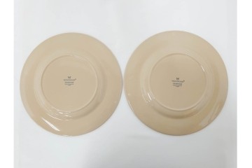 希少　イギリスヴィンテージ　WEDGWOOD(ウェッジウッド)　DRABWARE(ドラブウェア)　直径約23cm　クリームベージュカラーのプレート7点セット　(R-087849)