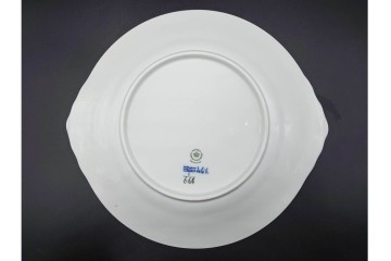 デンマーク製　ROYAL COPENHAGEN(ロイヤルコペンハーゲン)　ブルーフルーテッド　ハーフレース　直径約31cm　オーバルプレート　(R-087856)