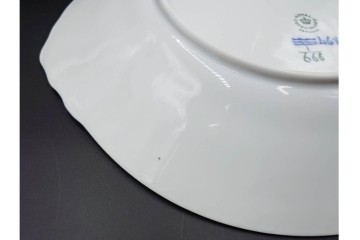 デンマーク製　ROYAL COPENHAGEN(ロイヤルコペンハーゲン)　ブルーフルーテッド　ハーフレース　直径約31cm　オーバルプレート　(R-087856)