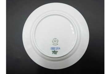 デンマーク製　ROYAL COPENHAGEN(ロイヤルコペンハーゲン)　ブルーフルーテッド　ハーフレース　オーバルプレート(直径約22cm)1枚・プレート(直径約15cm)5枚セット　(R-087858)