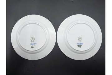 デンマーク製　ROYAL COPENHAGEN(ロイヤルコペンハーゲン)　ブルーフルーテッド　ハーフレース　オーバルプレート(直径約22cm)1枚・プレート(直径約15cm)5枚セット　(R-087858)