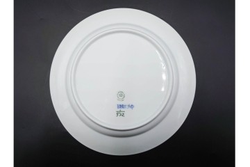 デンマーク製　ROYAL COPENHAGEN(ロイヤルコペンハーゲン)　ブルーフルーテッド　ハーフレース　直径約23cm　プレート3枚セット　(R-087860)