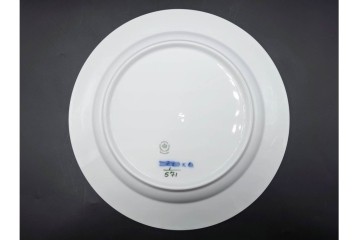 デンマーク製　ROYAL COPENHAGEN(ロイヤルコペンハーゲン)　ブルーフルーテッド　ハーフレース　直径約26cm　プレート3枚セット　(R-087861)