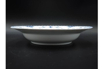デンマーク製　ROYAL COPENHAGEN(ロイヤルコペンハーゲン)　ブルーフルーテッド　ハーフレース　直径約22cm　ディーププレート3枚セット　定価(3枚合計)9万9千円　(R-087864)