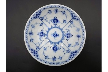 デンマーク製　ROYAL COPENHAGEN(ロイヤルコペンハーゲン)　ブルーフルーテッド　ハーフレース　約16cm　ボウル3点セット　定価(3点合計)約8万2千円　(R-087865)