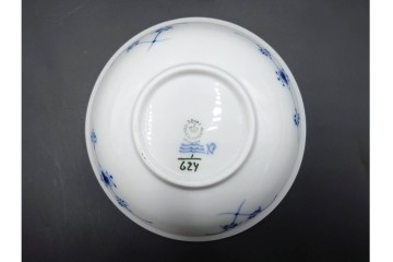 デンマーク製　ROYAL COPENHAGEN(ロイヤルコペンハーゲン)　ブルーフルーテッド　ハーフレース　約16cm　ボウル3点セット　定価(3点合計)約8万2千円　(R-087865)