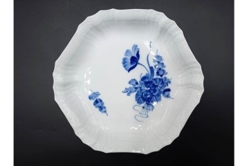 デンマーク製　ROYAL COPENHAGEN(ロイヤルコペンハーゲン)　ブルーフラワー　カーブ　プレート5枚セット　(R-087867)