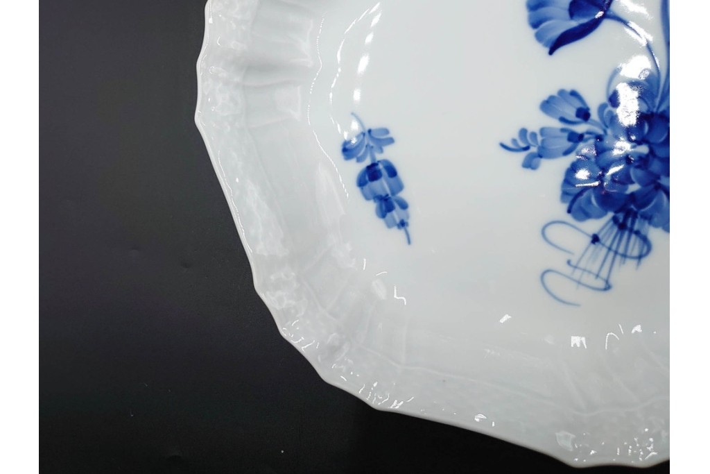 デンマーク製　ROYAL COPENHAGEN(ロイヤルコペンハーゲン)　ブルーフラワー　カーブ　プレート5枚セット　(R-087867)
