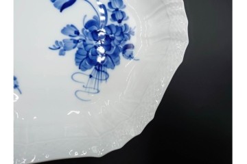 デンマーク製　ROYAL COPENHAGEN(ロイヤルコペンハーゲン)　ブルーフラワー　カーブ　プレート5枚セット　(R-087867)