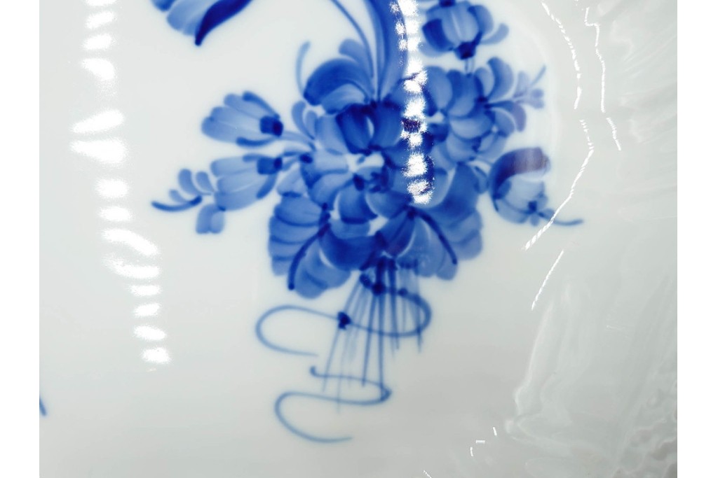 デンマーク製　ROYAL COPENHAGEN(ロイヤルコペンハーゲン)　ブルーフラワー　カーブ　プレート5枚セット　(R-087867)