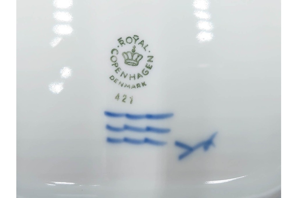 デンマーク製　ROYAL COPENHAGEN(ロイヤルコペンハーゲン)　ブルーフラワー　カーブ　プレート5枚セット　(R-087867)