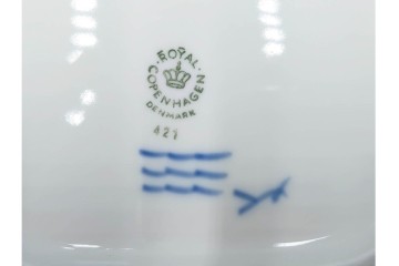 デンマーク製　ROYAL COPENHAGEN(ロイヤルコペンハーゲン)　ブルーフラワー　カーブ　プレート5枚セット　(R-087867)