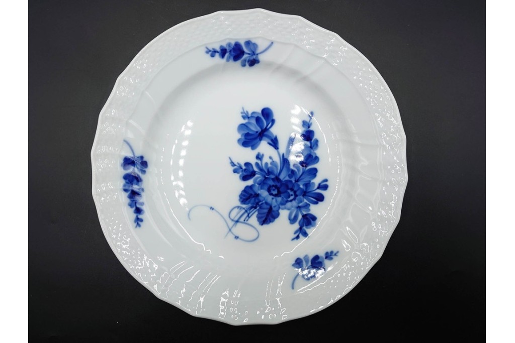 デンマーク製　ROYAL COPENHAGEN(ロイヤルコペンハーゲン)　ブルーフラワー　カーブ　プレート5枚セット　(R-087867)