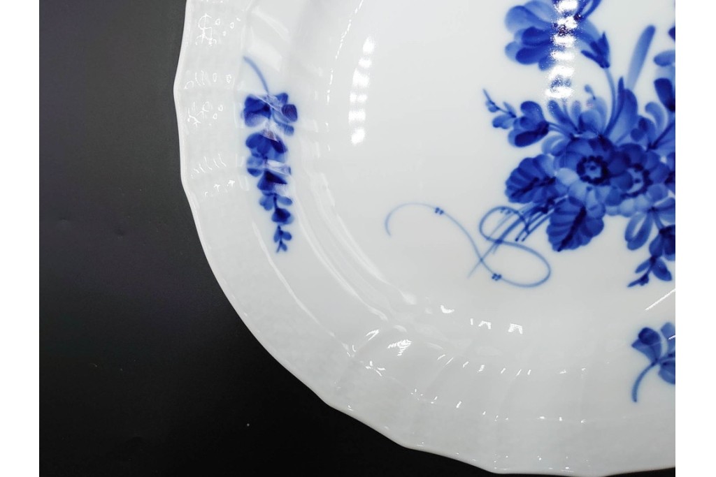 デンマーク製　ROYAL COPENHAGEN(ロイヤルコペンハーゲン)　ブルーフラワー　カーブ　プレート5枚セット　(R-087867)