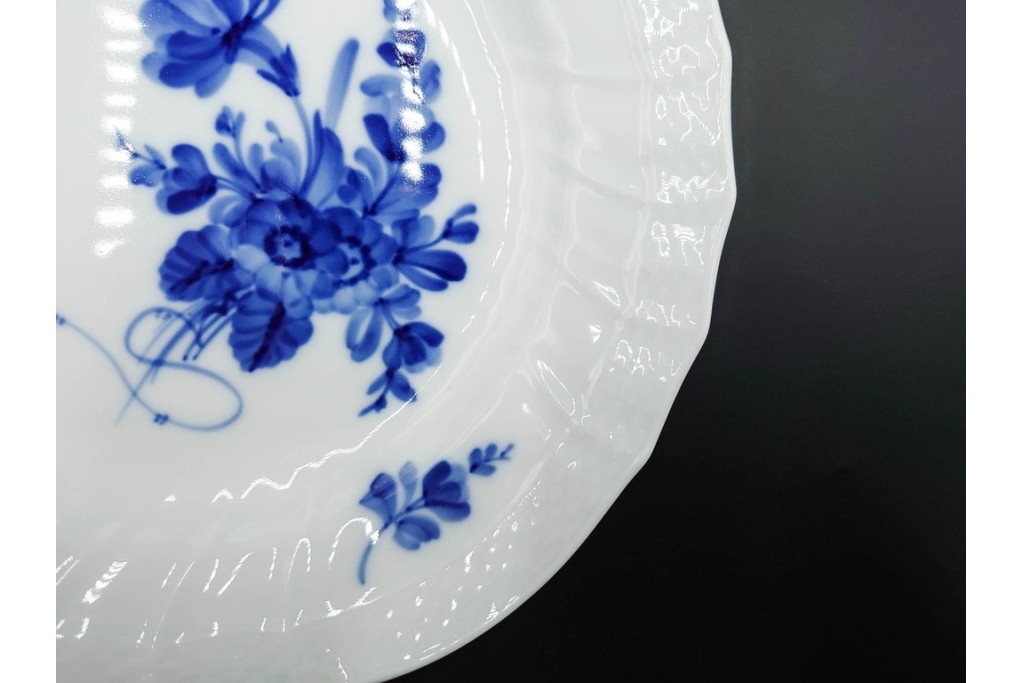 デンマーク製　ROYAL COPENHAGEN(ロイヤルコペンハーゲン)　ブルーフラワー　カーブ　プレート5枚セット　(R-087867)