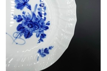 デンマーク製　ROYAL COPENHAGEN(ロイヤルコペンハーゲン)　ブルーフラワー　カーブ　プレート5枚セット　(R-087867)
