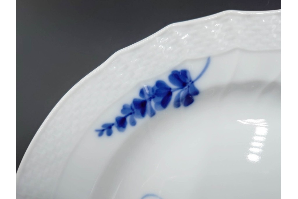 デンマーク製　ROYAL COPENHAGEN(ロイヤルコペンハーゲン)　ブルーフラワー　カーブ　プレート5枚セット　(R-087867)