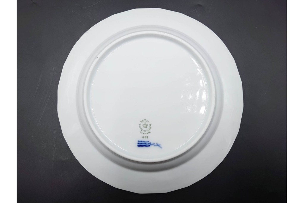 デンマーク製　ROYAL COPENHAGEN(ロイヤルコペンハーゲン)　ブルーフラワー　カーブ　プレート5枚セット　(R-087867)
