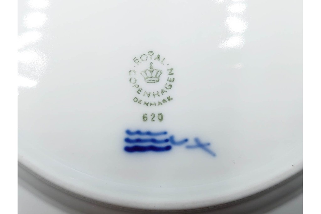 デンマーク製　ROYAL COPENHAGEN(ロイヤルコペンハーゲン)　ブルーフラワー　カーブ　プレート5枚セット　(R-087867)