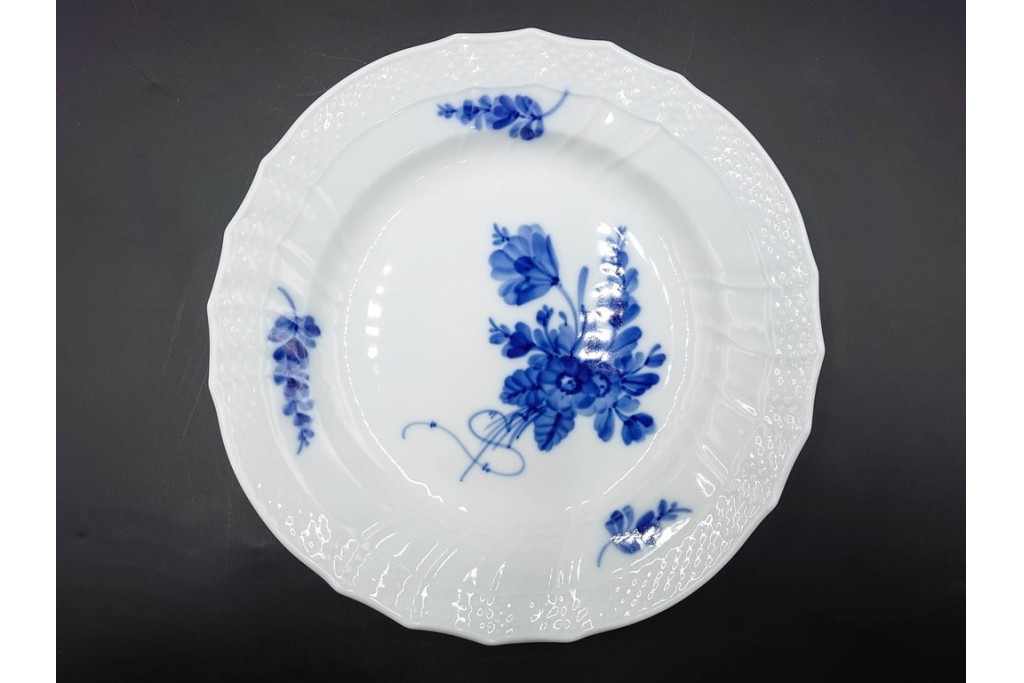 デンマーク製　ROYAL COPENHAGEN(ロイヤルコペンハーゲン)　ブルーフラワー　カーブ　プレート5枚セット　(R-087867)