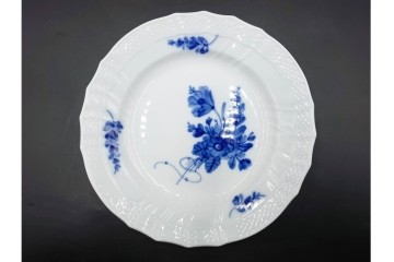 デンマーク製　ROYAL COPENHAGEN(ロイヤルコペンハーゲン)　ブルーフラワー　カーブ　プレート5枚セット　(R-087867)