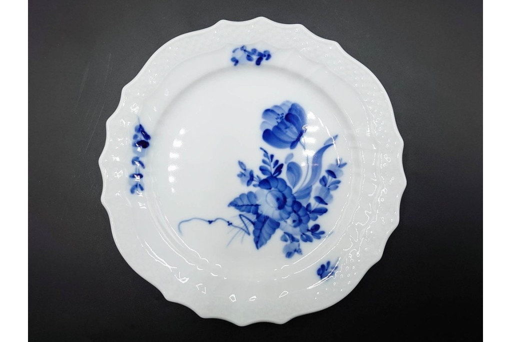 デンマーク製　ROYAL COPENHAGEN(ロイヤルコペンハーゲン)　ブルーフラワー　カーブ　プレート5枚セット　(R-087867)