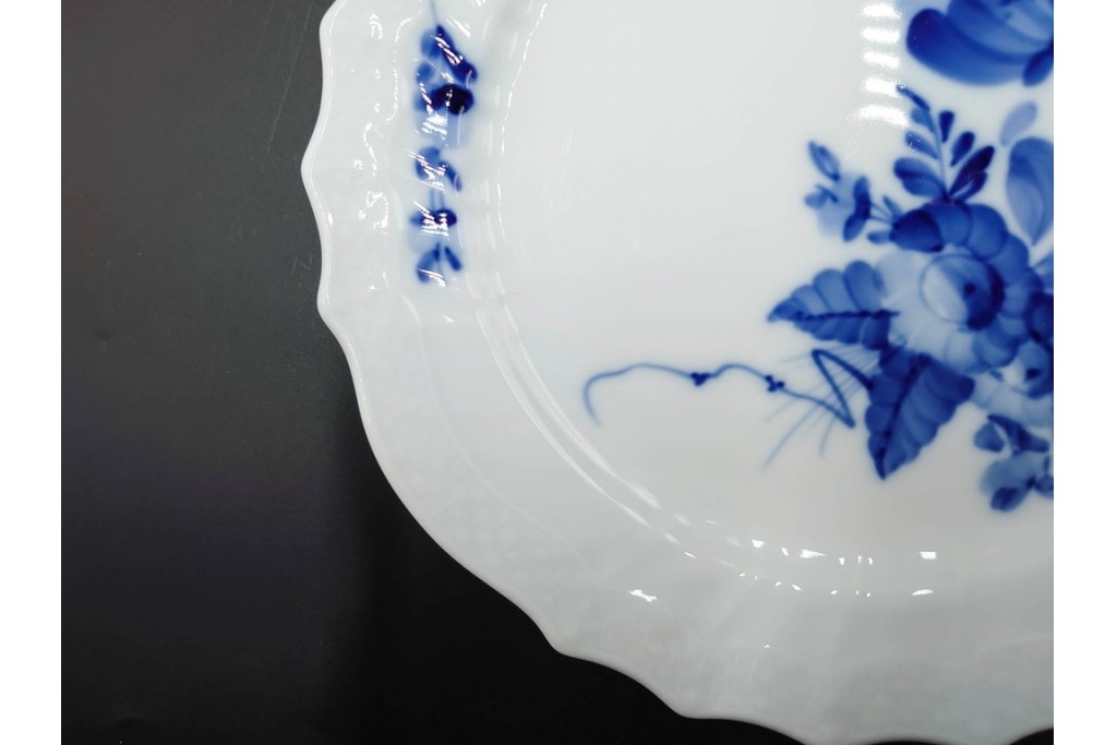 デンマーク製　ROYAL COPENHAGEN(ロイヤルコペンハーゲン)　ブルーフラワー　カーブ　プレート5枚セット　(R-087867)