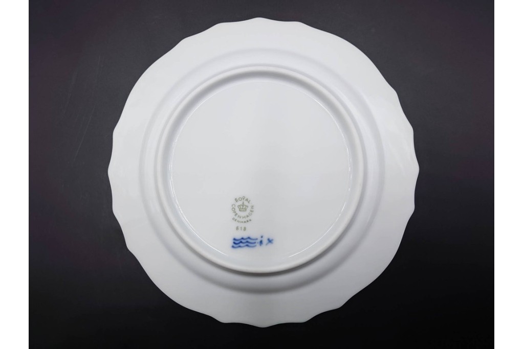 デンマーク製　ROYAL COPENHAGEN(ロイヤルコペンハーゲン)　ブルーフラワー　カーブ　プレート5枚セット　(R-087867)