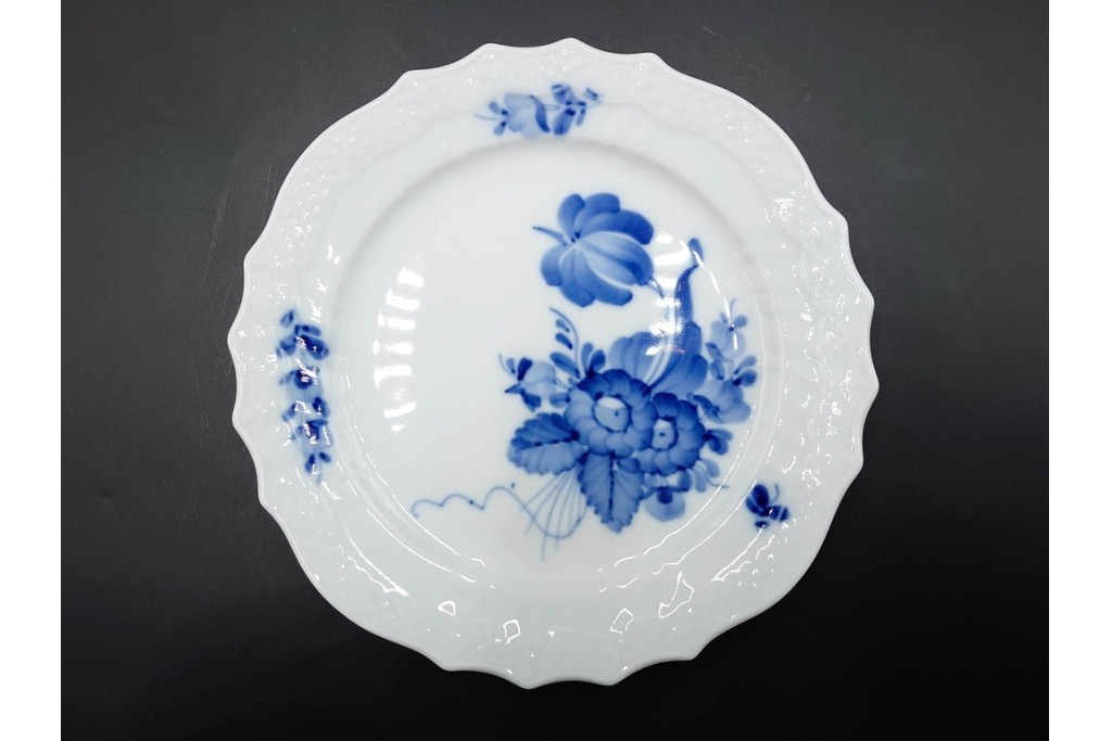 デンマーク製　ROYAL COPENHAGEN(ロイヤルコペンハーゲン)　ブルーフラワー　カーブ　プレート5枚セット　(R-087867)