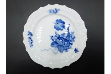 デンマーク製　ROYAL COPENHAGEN(ロイヤルコペンハーゲン)　ブルーフラワー　カーブ　プレート5枚セット　(R-087867)