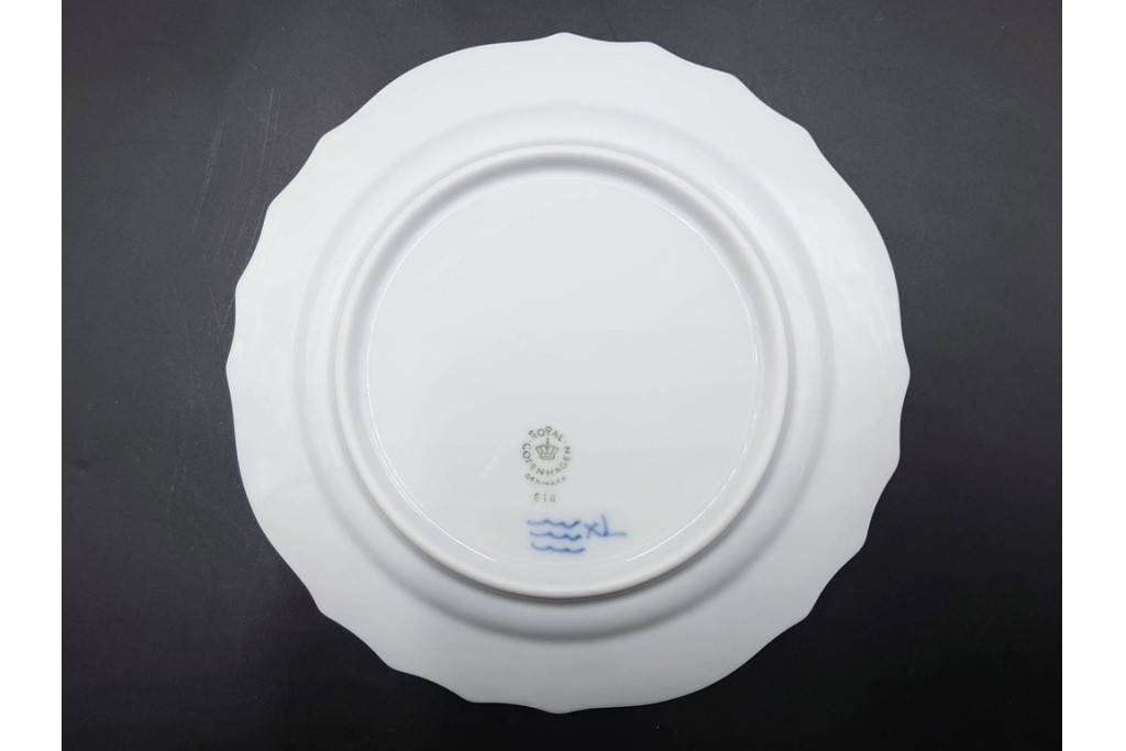 デンマーク製　ROYAL COPENHAGEN(ロイヤルコペンハーゲン)　ブルーフラワー　カーブ　プレート5枚セット　(R-087867)