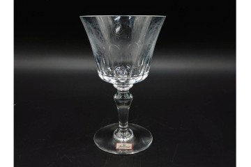 フランス　Baccarat(バカラ)　パルメ　繊細な装飾が上品なワイングラス1点・シャンパングラス2点セット　(R-087868)
