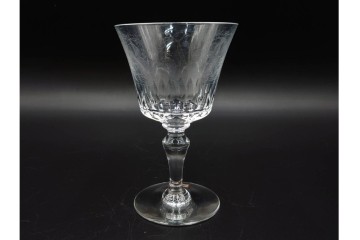 フランス　Baccarat(バカラ)　パルメ　繊細な装飾が上品なワイングラス1点・シャンパングラス2点セット　(R-087868)