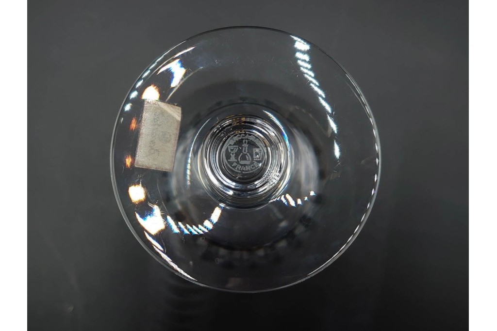 フランス　Baccarat(バカラ)　パルメ　繊細な装飾が上品なワイングラス1点・シャンパングラス2点セット　(R-087868)