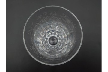 フランス　Baccarat(バカラ)　パルメ　繊細な装飾が上品なワイングラス1点・シャンパングラス2点セット　(R-087868)