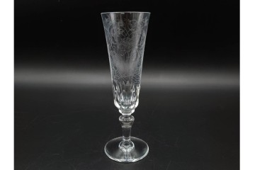 フランス　Baccarat(バカラ)　パルメ　繊細な装飾が上品なワイングラス1点・シャンパングラス2点セット　(R-087868)