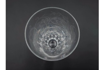 フランス　Baccarat(バカラ)　パルメ　繊細な装飾が上品なワイングラス1点・シャンパングラス2点セット　(R-087868)