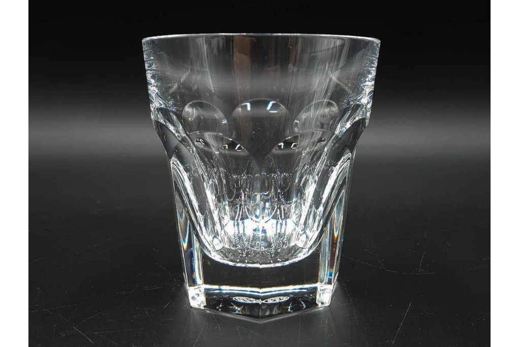 フランス　Baccarat(バカラ)　アルクール　重厚感のあるカットが美しいタンブラー4点セット　(R-087869)