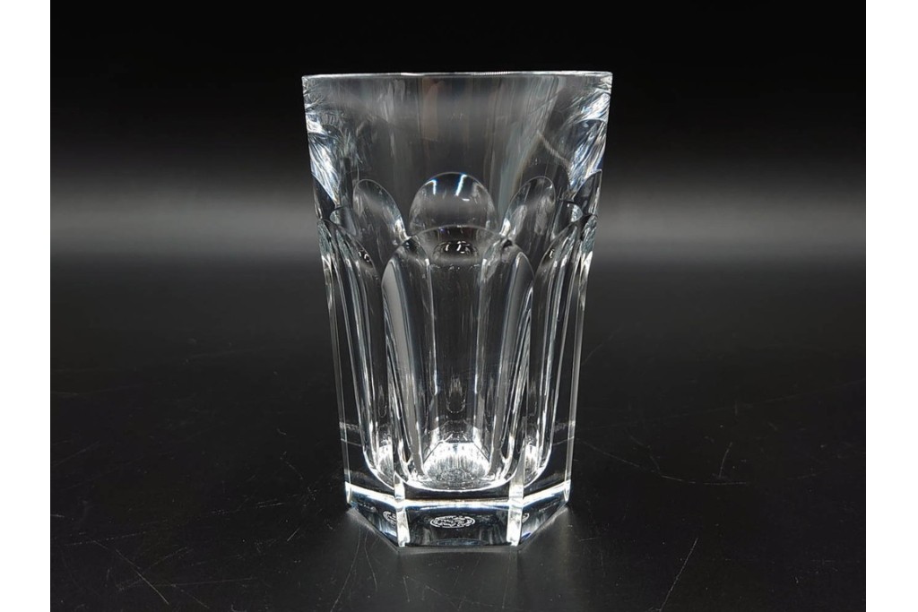 フランス　Baccarat(バカラ)　アルクール　重厚感のあるカットが美しいタンブラー4点セット　(R-087869)