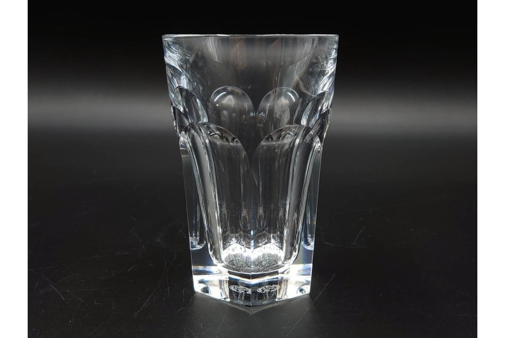 フランス　Baccarat(バカラ)　アルクール　重厚感のあるカットが美しいタンブラー4点セット　(R-087869)
