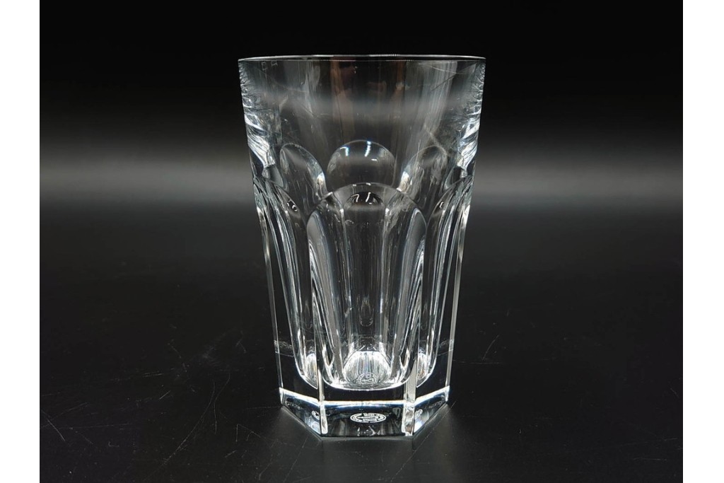 フランス　Baccarat(バカラ)　アルクール　重厚感のあるカットが美しいタンブラー4点セット　(R-087869)