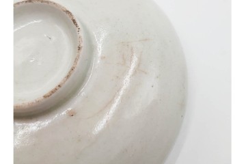 江戸期　初期伊万里　染付・色絵　三分の一高台　2.8寸　素朴な趣がある豆皿　(R-087874)