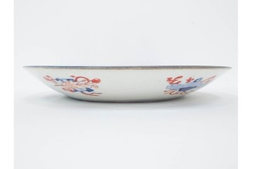 江戸期　古伊万里　金襴手　直径約46cm(1尺5寸)　人物や山水風景が華やかに描かれた大皿　(R-087878)
