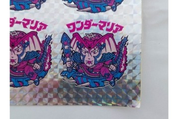 当時物　インクずれエラー　ビックリマン　悪魔VS天使シール　ワンダーマリア　パチ物のアンカットシート　(R-087891)