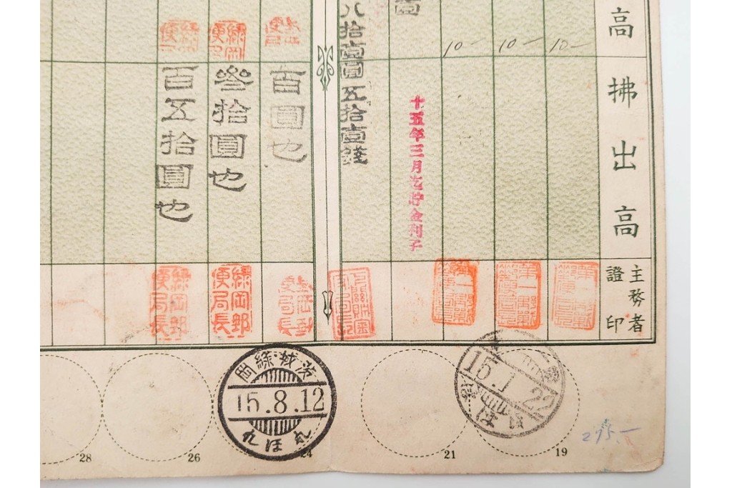 昭和初期　第一・第三野戦　郵便貯金通帳5枚セット　(R-087893)