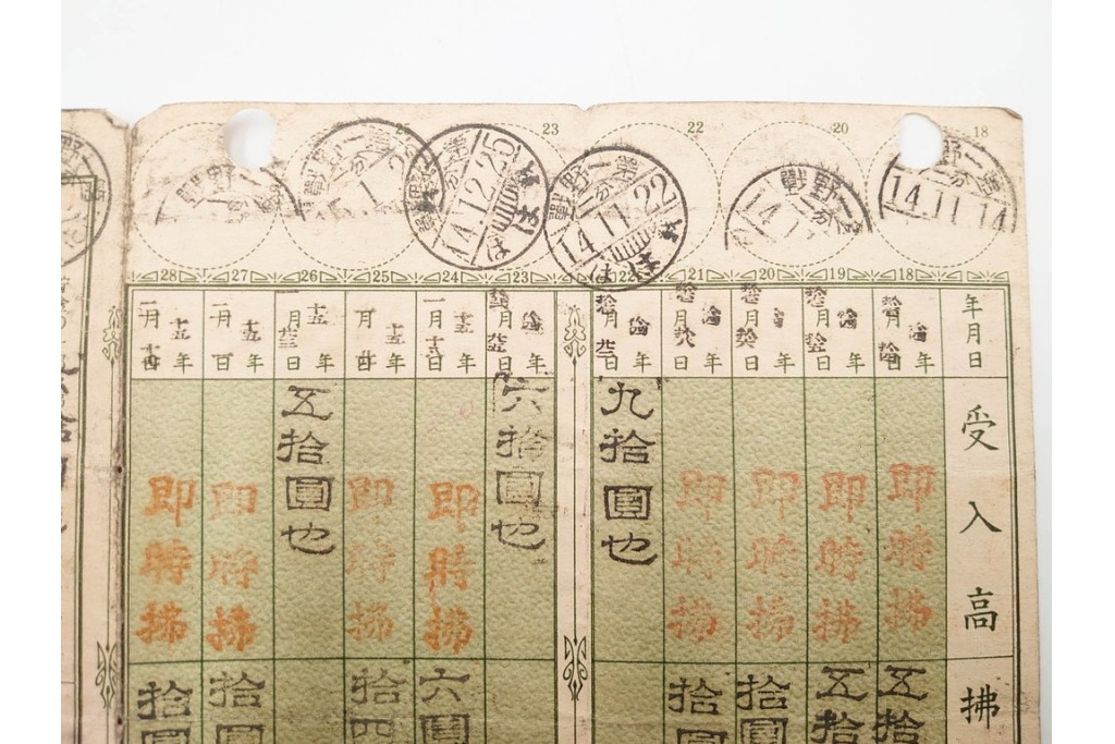 昭和初期　第一・第三野戦　郵便貯金通帳5枚セット　(R-087893)