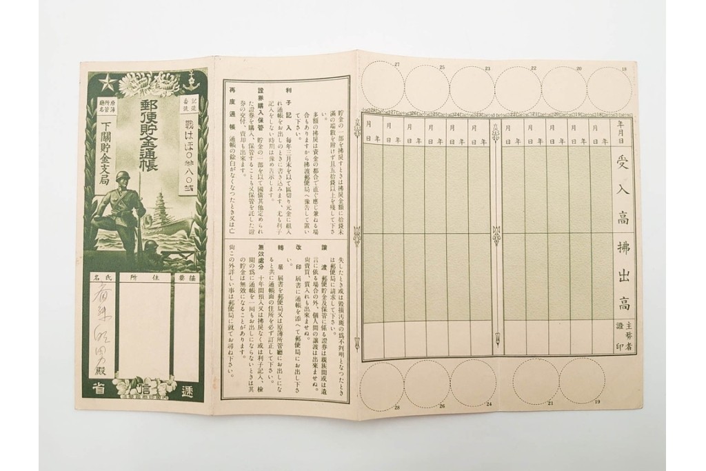 昭和初期　第一・第三野戦　郵便貯金通帳5枚セット　(R-087893)
