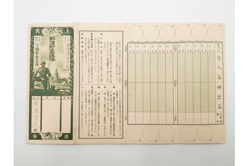 昭和初期　第一・第三野戦　郵便貯金通帳5枚セット　(R-087893)