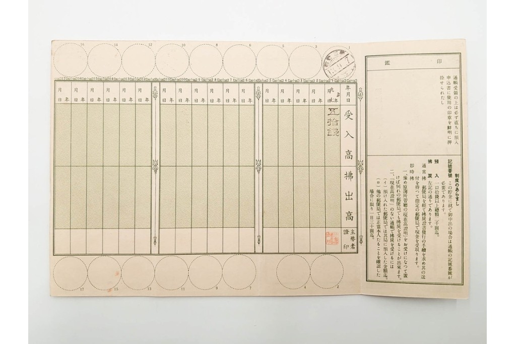 昭和初期　第一・第三野戦　郵便貯金通帳5枚セット　(R-087893)